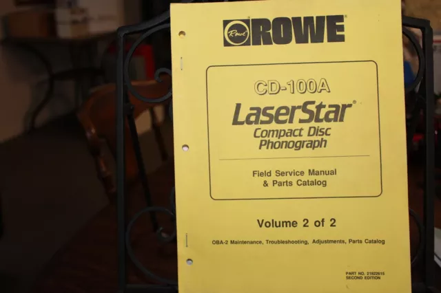 ROWE CD-100A Jukebox  Field Service Manual & Parts Catalogue Volume 2