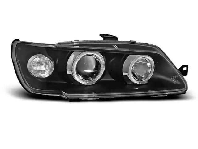 OFFERTA Fari Anteriori pour Peugeot 306 1993-1997 Angel Eyes Neri FR LPPE11EG XI