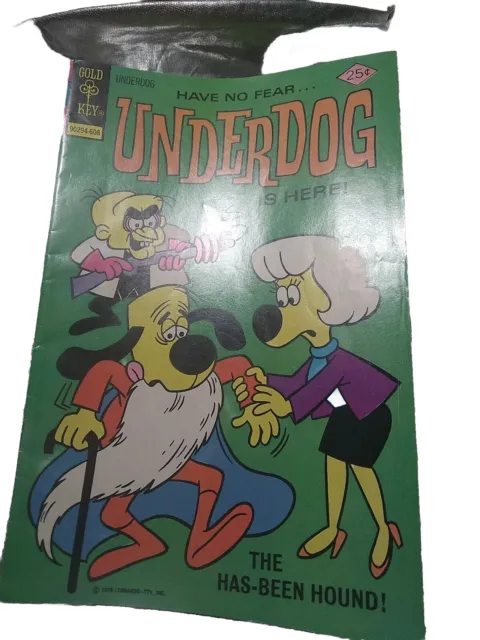 Underdog #8 Gold Key 1976 Bronze Age The Has Been Hound Nice Condition