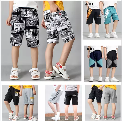 Kinder Jungen Hose Jogging Sport Shorts Freizeit kurze Hosen Sommer Gr.116-152//