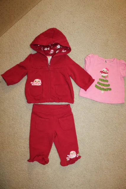 gymboree 3pc.baby girl cozy owl outfit 3-6 months(RARE)
