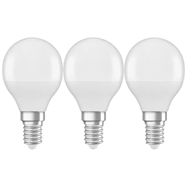 3 x Osram LED Leuchtmittel Tropfen 5,5W = 40W E14 matt 470lm Neutralweiß 4000K