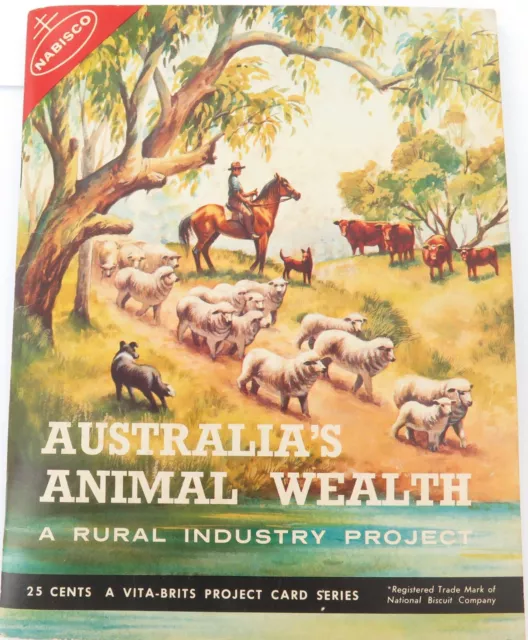 1968 Nabisco Vita-Brits Card Album. AUSTRALIA’S ANINAL WEALTH. Complete