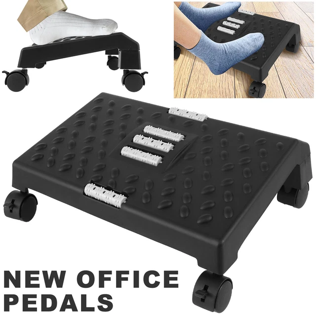 Foot Rest Plastic with Massage Texture and Roller Foot Stool Under Desk  TN