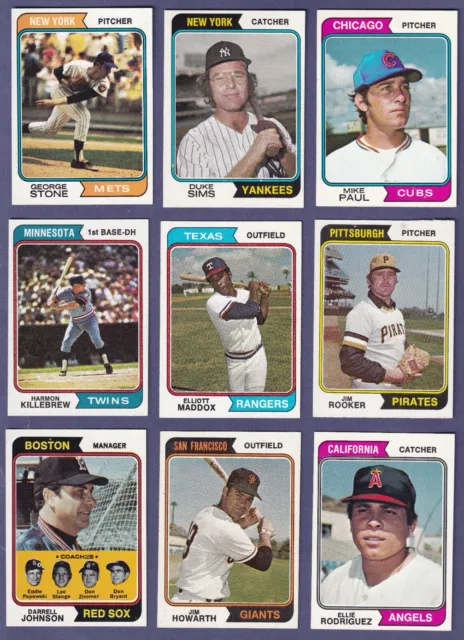 1974 Topps Baseball (397-528) * You Pick * Conditions Listed