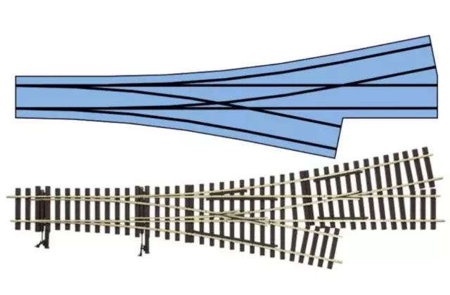 Lenz 45036 Dreiwegweiche 11,25° 1:45 Spur 0 Neu OVP