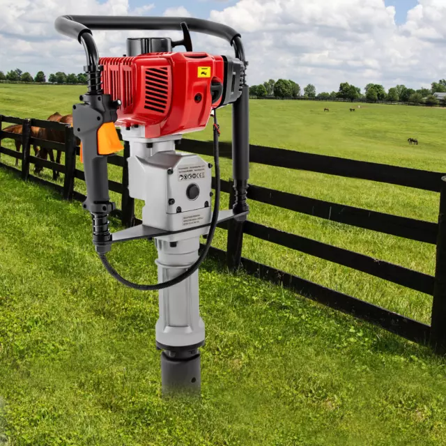 52CC Gas Powered Pile Driver Fence Gasoline Post Driver Engine T-Post Push 2.3HP