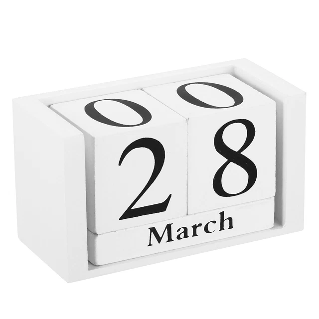 VINTAGE WOOD BLOCK Perpetual Calendar Reusable Wooden Blocks 3 7 vintage-wood-block-perpetual-calendar-reusable-wooden-blocks-3-7