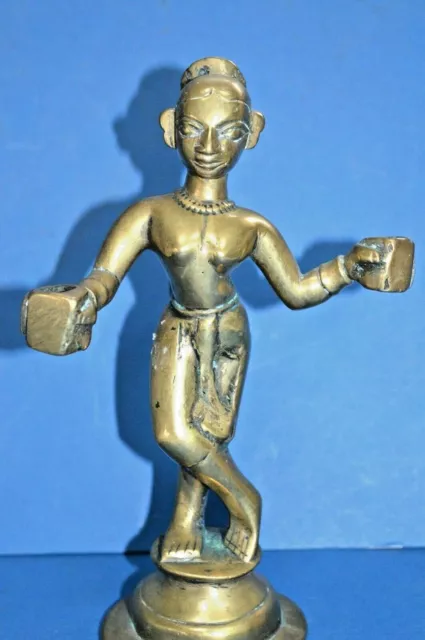 Antique 19th Century Indian Bronze / Brass Statue of Hindu Deity, c1890