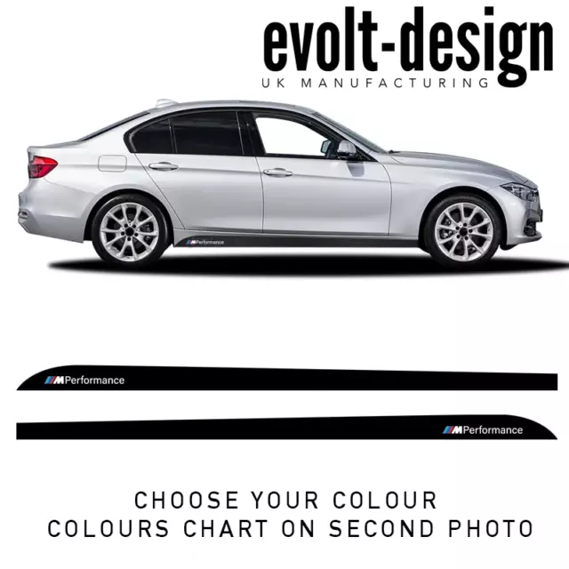 2 x M Performance Side Skirt Sill Decals Vinyl Sticker for BMW 3 Series F30 F31