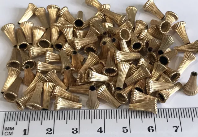 9ct Gold Beads REAL 9ct Yellow Gold Spacer Beads for Chains & Bracelet 2 -  8mm
