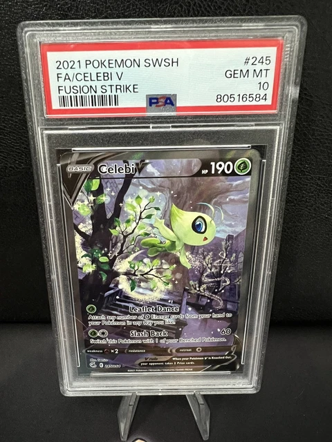 2021 Pokemon SWSH Fusion Strike Celebi V Alternate Alt Adt #245 - PSA 10 GEM MT