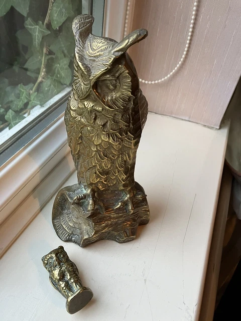 Pair Of Brass Owls Pair Of Brass Owls