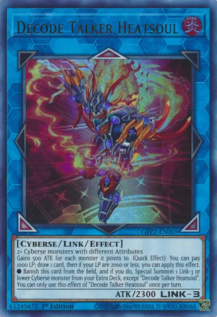Yugioh! Decode Talker Heatsoul - GFP2-EN005 - Ultra Rare - 1st Edition Near Mint