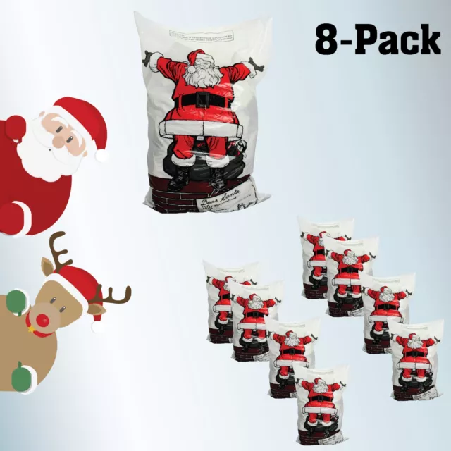 8Giant Santa Sacks Stocking Merry Christmas Extra Large Xmas Gift Present Bag UK