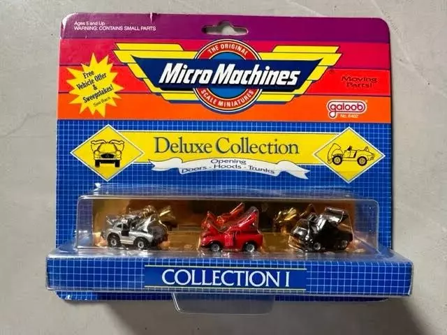 Micro Machines Deluxe Collection I 1 Galoob 3 Cars Countach Testarossa Gullwing