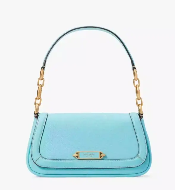 Authentic, Kate Spade, Gramercy, Small Flap Shoulder Bag, Glacier Blue