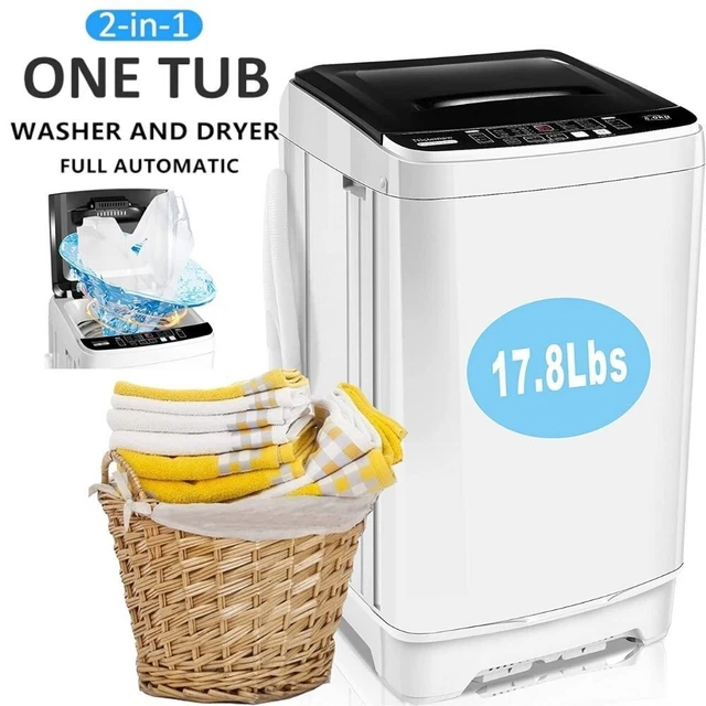 NICTEMAW WASHING MACHINE Top Load 17.8 lbs Full Automatic Portable