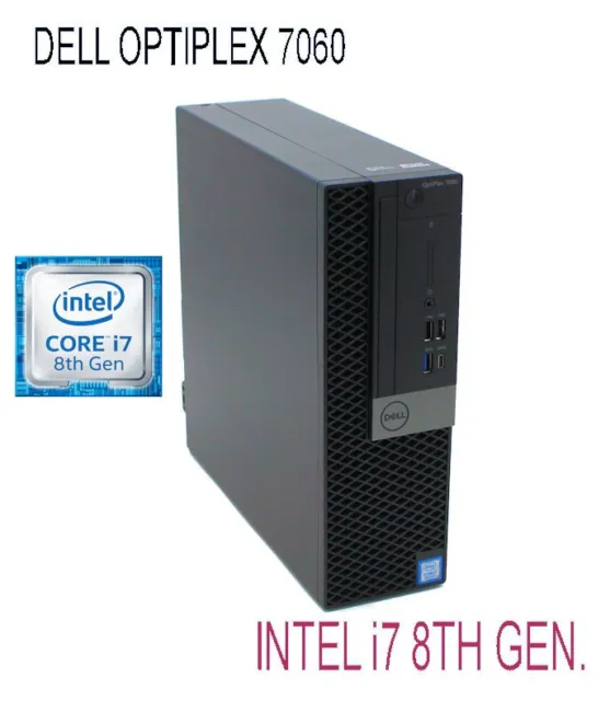 Dell Optiplex 7060 Intel Core I7 8700 8Th Gen 3.2Ghz 16Gb 256Gb Ssd Win10 Win11