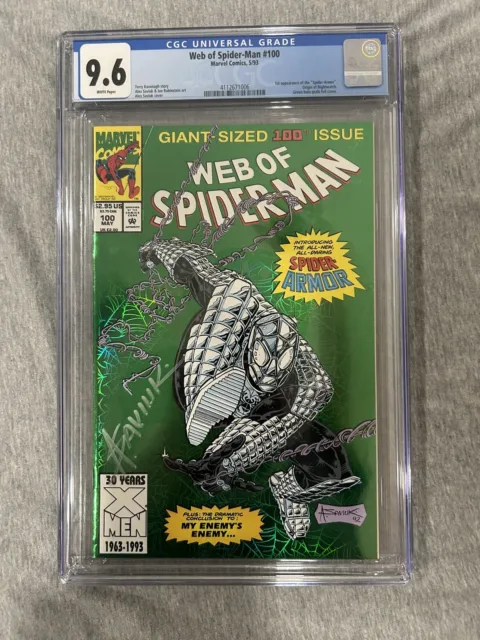 Web of Spider-Man #100 CGC 9.6 Marvel Comics 1993   SIGNED by Alex Saviuk