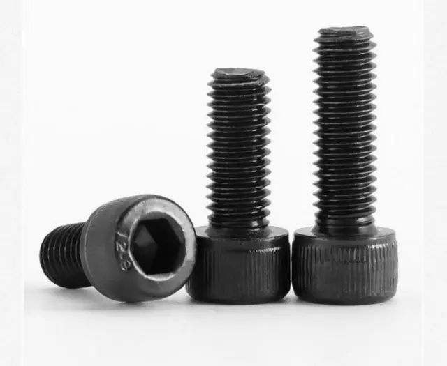 4Pc M12*70 Cap Head Allen Bolts High Tensile12.9Self Colour Black Socket Screws