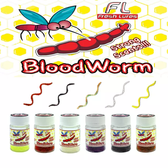 Esche morbide Tubifex Fishing Silicon Moscerino Larve BloodWorm misura 0,75...