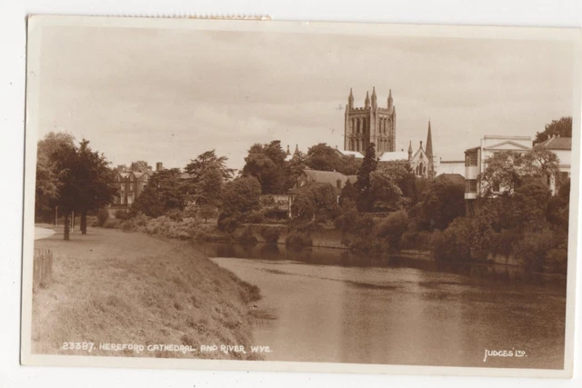 Hereford Cathedral and River Wye, Judges 23387 Postcard, A869