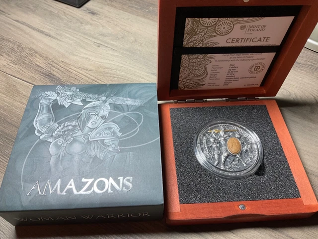 2019 Niue Woman Warrior AMAZONS 2oz Antique Finish Silver Coin