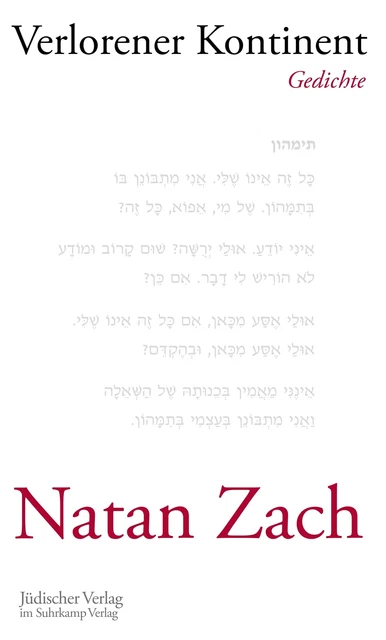 Verlorener Kontinent - Natan Zach -  9783633542642