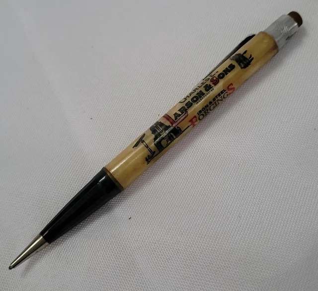 VINTAGE ADVERTISING MECHANICAL Pencil Charles Larson IronSteel