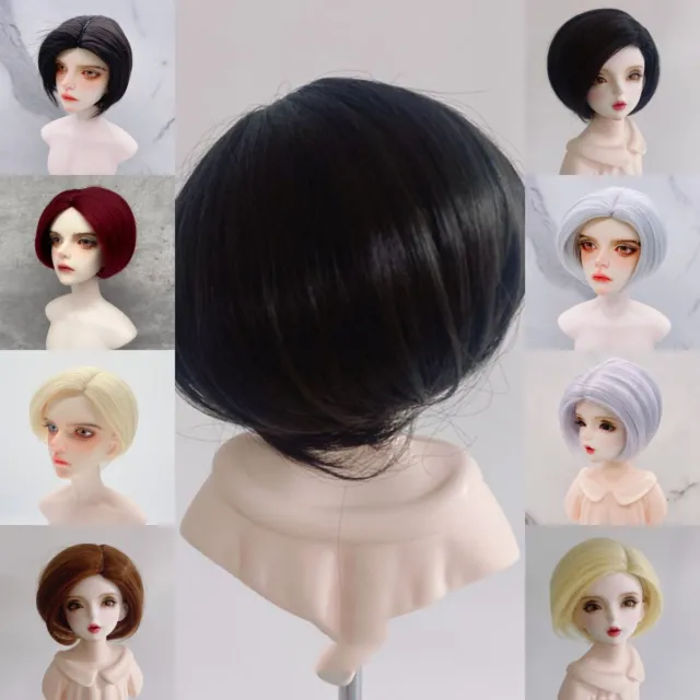 Dolls Short Hair Wigs Accessories for 1/3 1/4 1/6 BJD SD Doll 7 Colors Optional