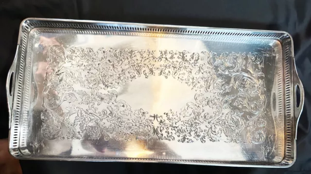 Antique Wilcox SP Co. Silverplate Tray ~ International Silver  N27 IS