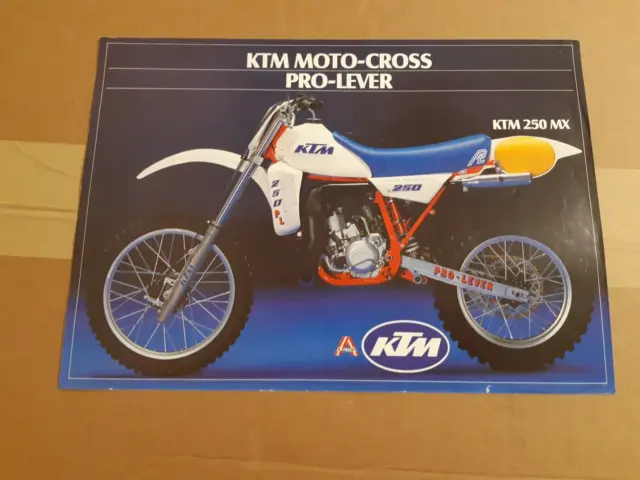 KTM 250MX Motocross Motorbike Sales Brochure Leaflet Original 1980's 80's RARE