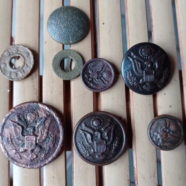 Lot De Boutons US Army WW1 et Divers