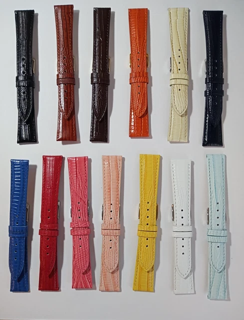 CINTURINO ANSA APERTA VERA LUCERTOLA PER ANSE FISSE FIBBIA INOX O - Foto 7