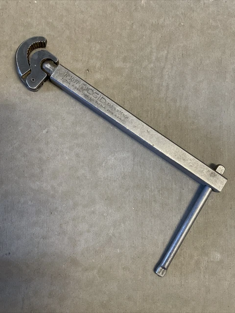 Ridgid No. 1017 Adjustable Basin Wrench Elyria, Ohio USA Excellent Condition