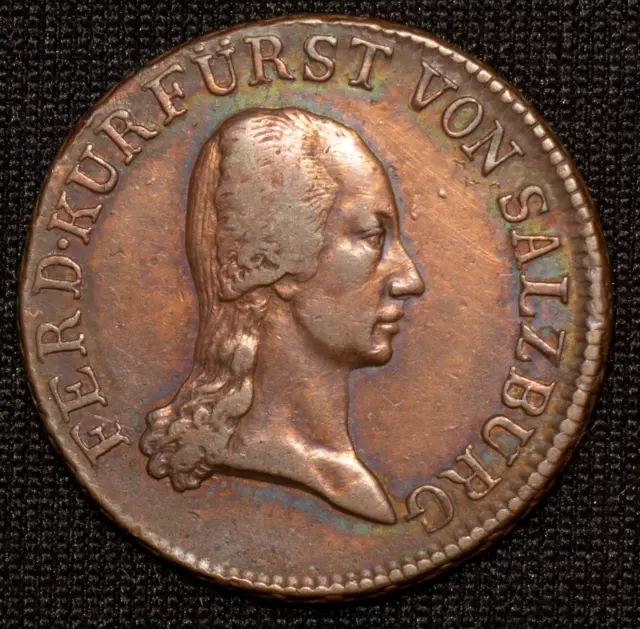 1805 1 Kreutzer - Ferdinand III of Austria, Salzburg / Tuscany 'No M' Variety