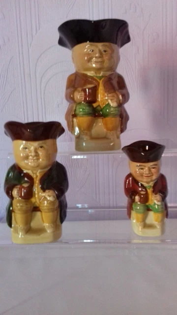 VINTAGE WOOD & Sons Toby Jugs - ‘Toby’ No1, No2, No3 Sizes - Made in