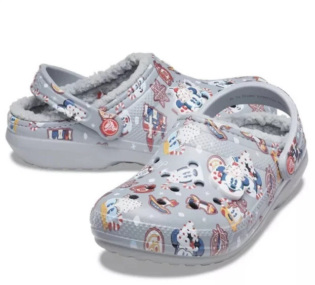 DISNEY HOLIDAY CROCS Mickey And Friends Christmas Cocoa Lined Men 7