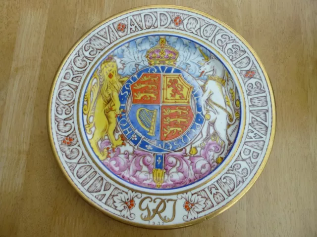 Paragon China 1937 King George Vi & Queen Elizabeth Coronation  Plate 10.5”