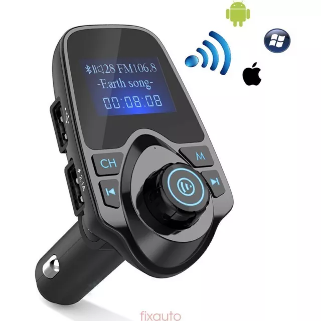 T11 Bluetooth Car FM Transmitter Wireless Radio Adapter USB Charger Mp3 PlayPQ