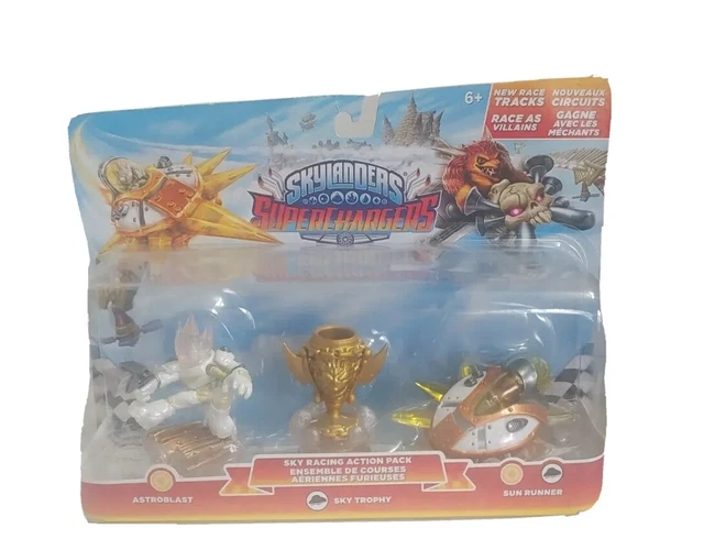 SKYLANDERS SUPERCHARGERS SKY RACING ACTION PACK Astroblast Sky Trophy Sun NIB