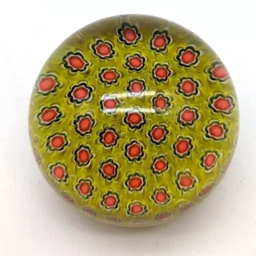 Briefbeschwerer Paperweight Millefiori Murano 70er Jahre Space Age