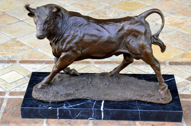 Sculpture Taureau Bronze – Style Antique D'après Carvin – Aubaho – 2,3kg