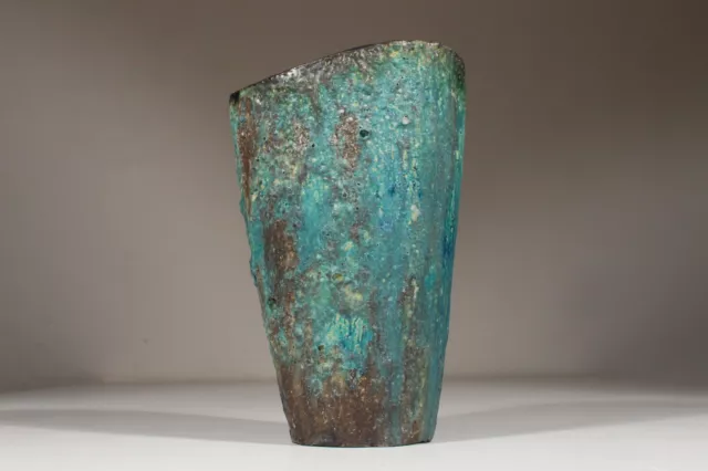 Helmut SCHÄFFENACKER (1921-2010) Studio Keramik Modern Vase Lava Glaze 26cm 70s