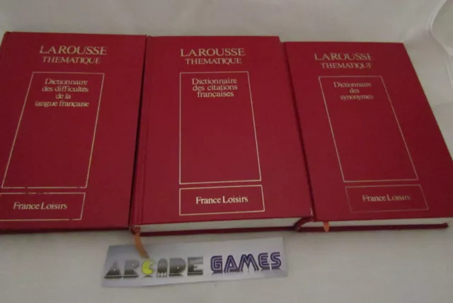 LOT 3 DICTIONNAIRES LAROUSSE SYNONYMES CITATIONS FRANCAISES (envoi suivi)