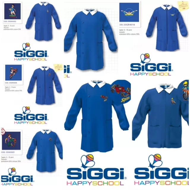 Grembiule bambino scuola elementare bluette Siggi