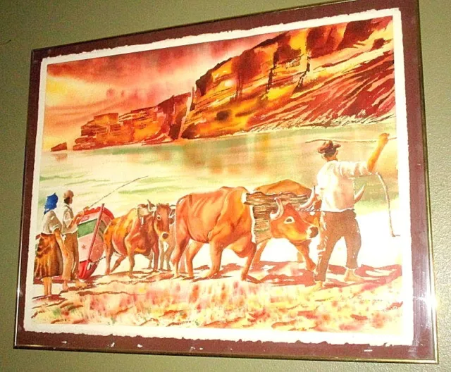 Tom Gavitt Original Pueblo Painting on Watercolor Board Signed Matted 27x20