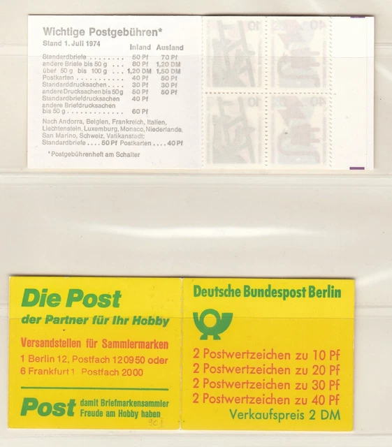 Berlin: 1 Markenheftchen Nr. 9c II  postfrisch!    (62)