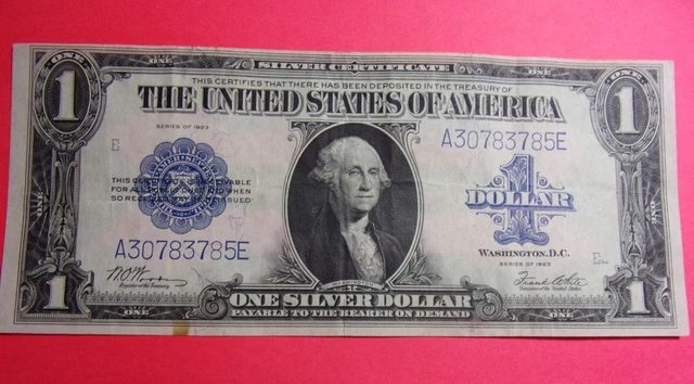  1923 A Series $1 One Dollar Silver Certificate Large Size "HORSEBLANKET" Crisp 
